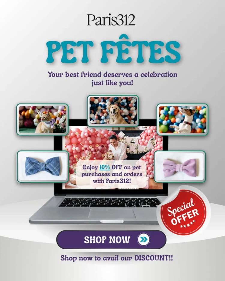 Paris312 Pet Fêtes promo — 10% off pet purchases and orders