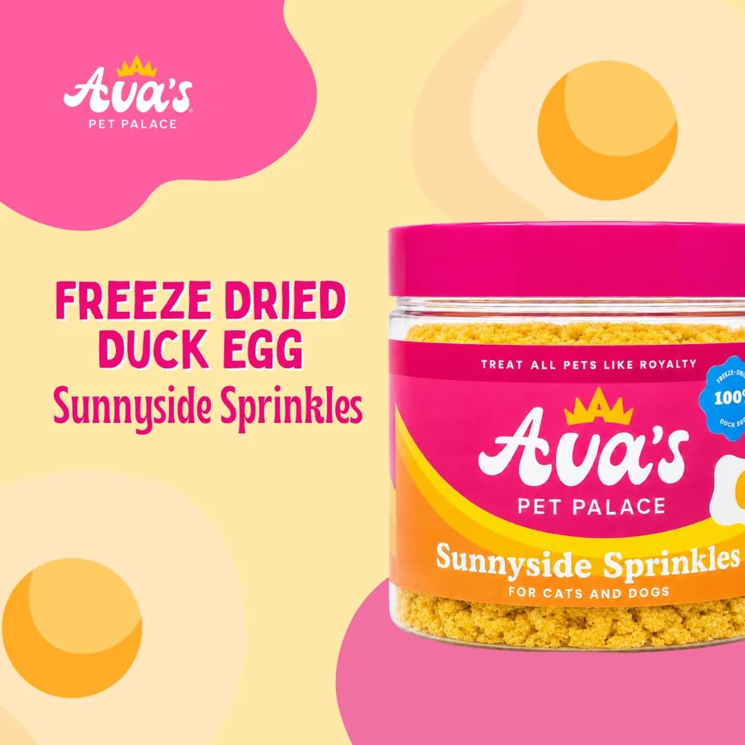 Sunnyside Sprinkles freeze-dried duck egg topper
